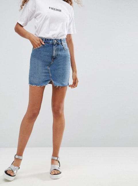 ASOS Denim Pelmet Skirt