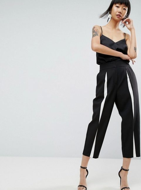 ASOS WHITE Split Insert Front Pants