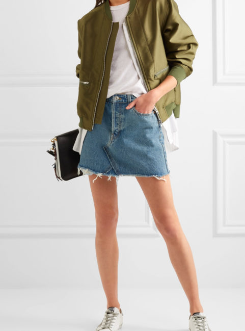 RE/DONE Originals Distressed Denim Mini Skirt