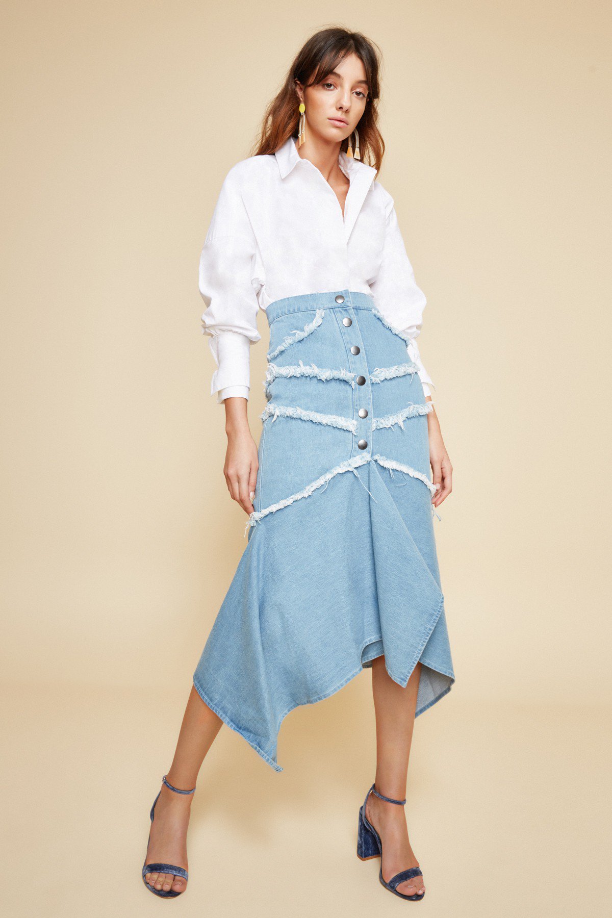 C/MEO COLLECTIVE Stranded Midi Skirt