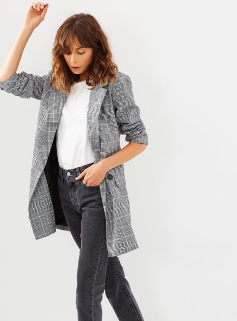 Grey Check Blazer