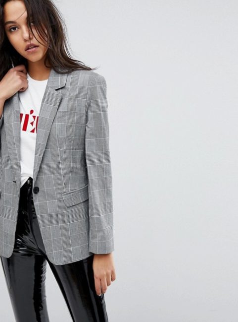 Grey Check Blazer